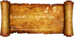 Laczházi Veréna névjegykártya